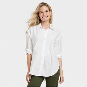NWT Oversized Long Sleeve Button-Down Shirt